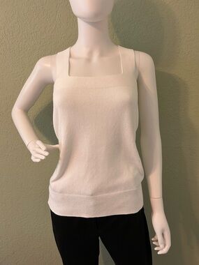 LOFT White Square-Neck Knit Tank
